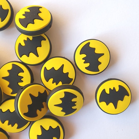 Batman Logo Silicone Beads - Hey Beadly