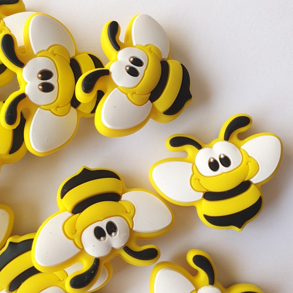 Bee Silicone Beads - Hey Beadly