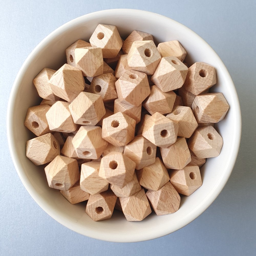 Beech Wood Hexagons - Hey Beadly