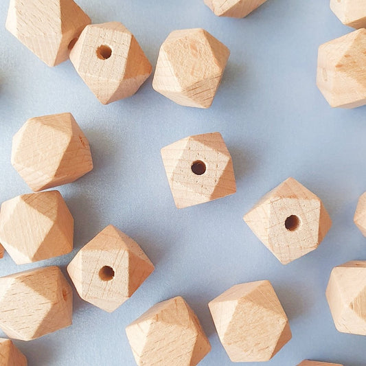 Beech Wood Hexagons - Hey Beadly
