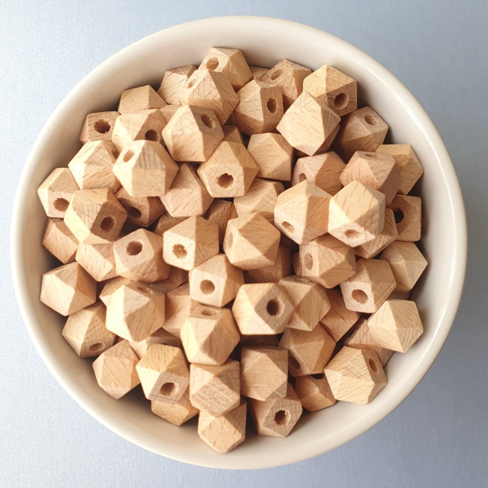 Beech Wood Hexagons - Hey Beadly