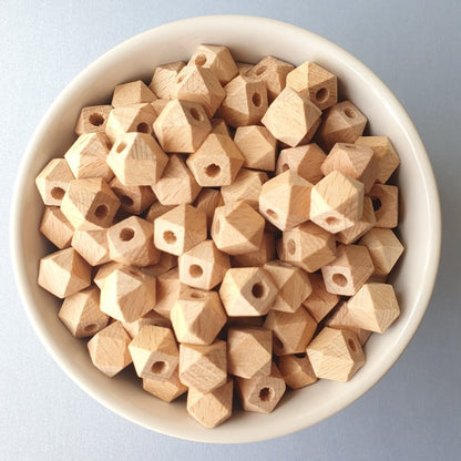 Beech Wood Hexagons - Hey Beadly