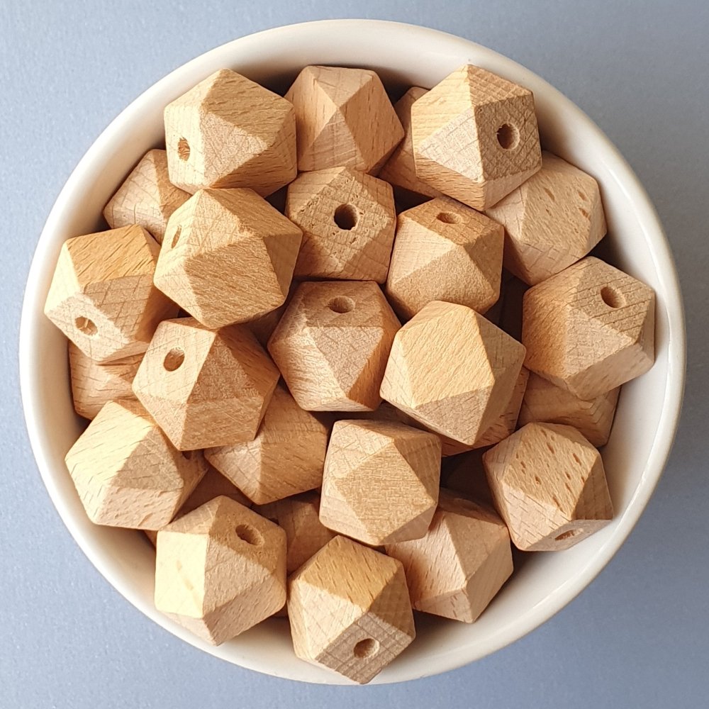 Beech Wood Hexagons - Hey Beadly
