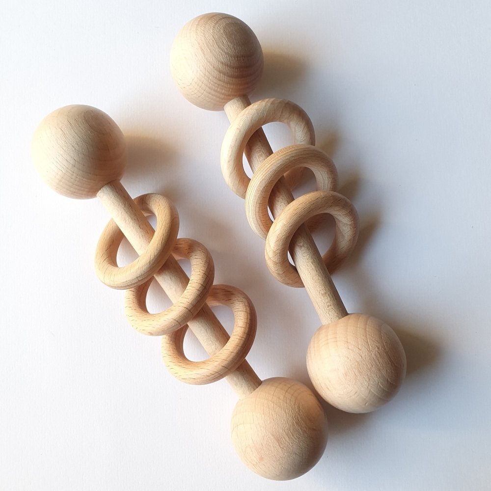Sweepy Rattle Beech Wood Rattle – Hey Beadly