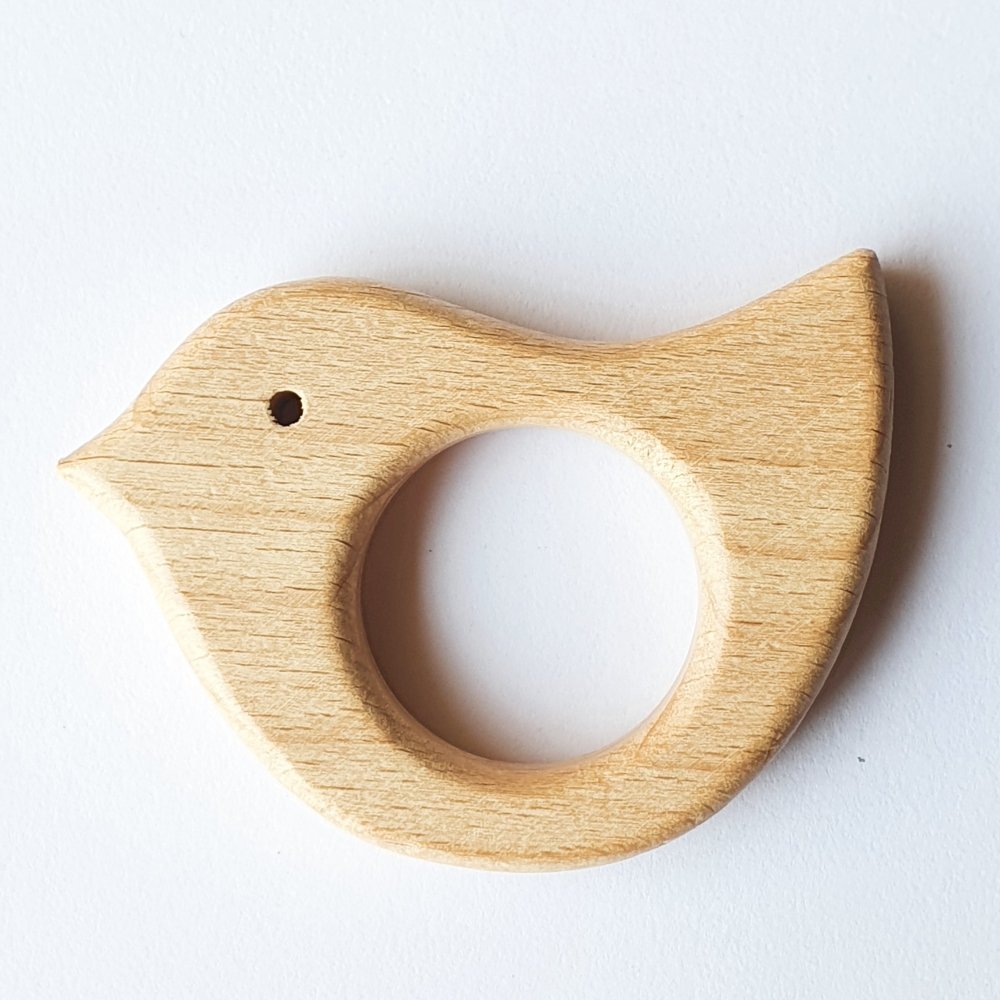 Bird Beech Wood Teether - Hey Beadly