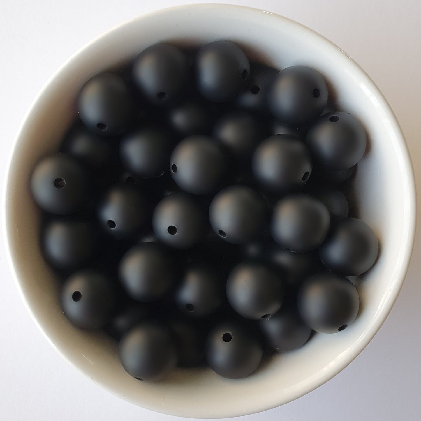 black silicone beads 15mm