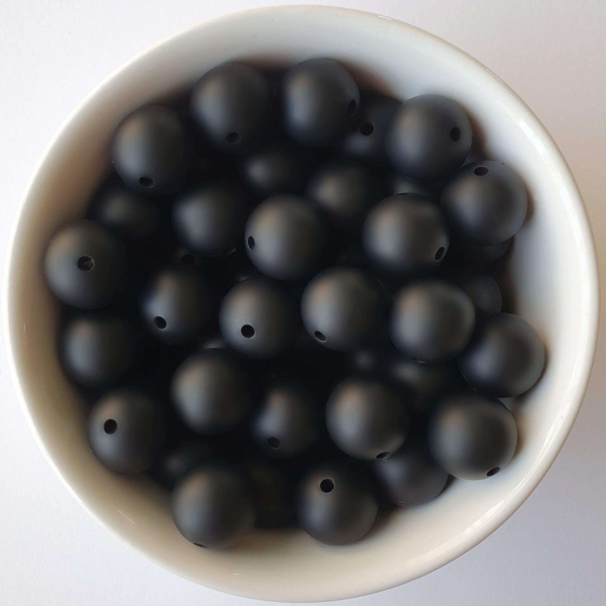 black silicone beads 15mm