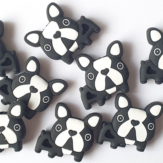 Bulldog Silicone Beads - Hey Beadly