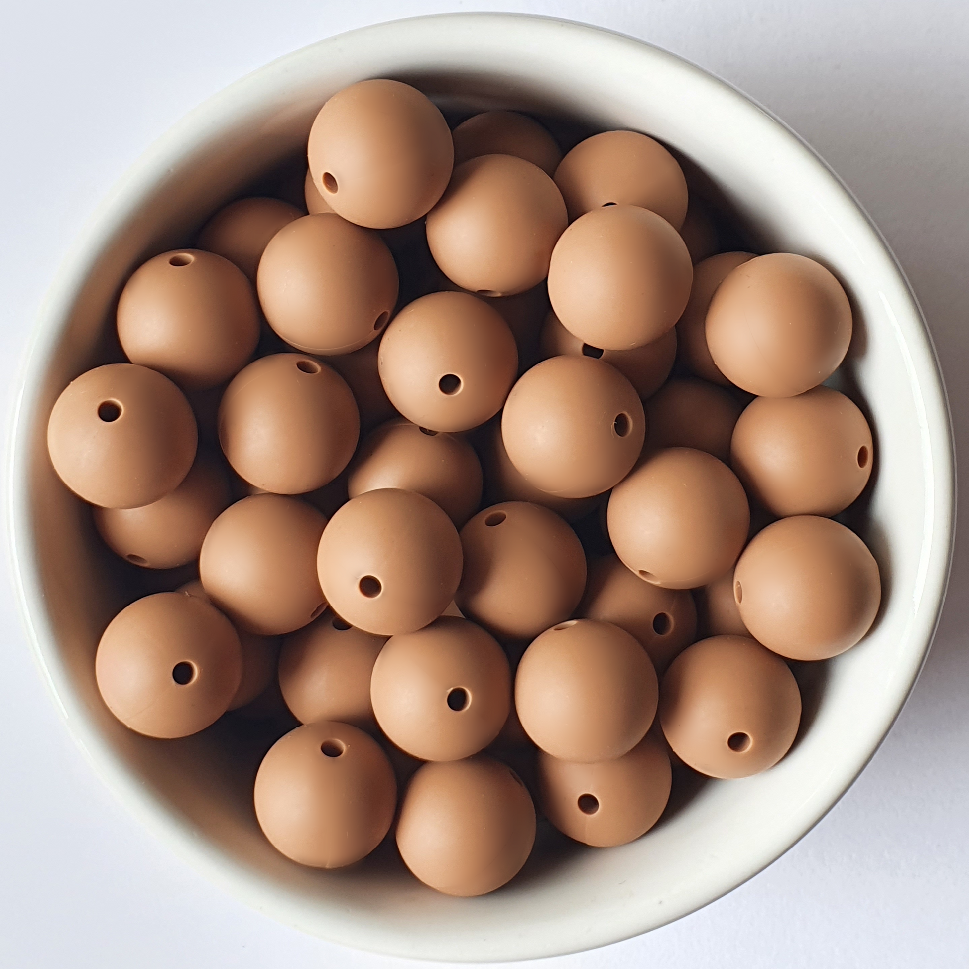 camel silicone beads 15mm