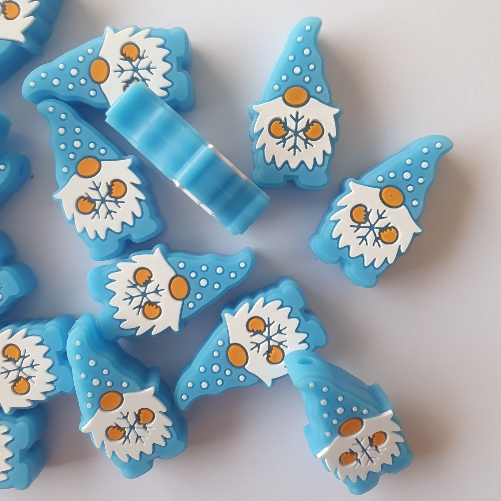 Christmas Gnome Silicone Beads - Hey Beadly