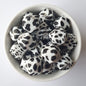 Cow Print Silicone Hexagon Beads - Hey Beadly