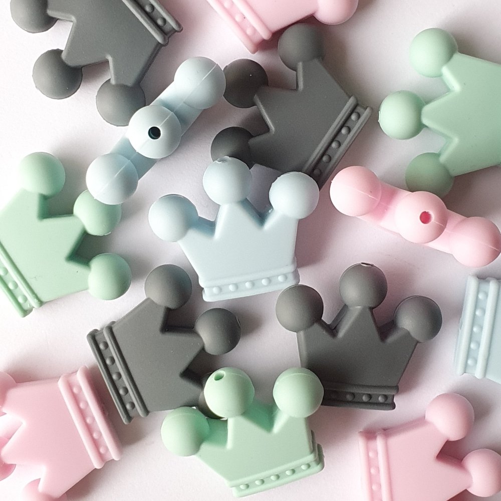 Crown Silicone Beads - Hey Beadly