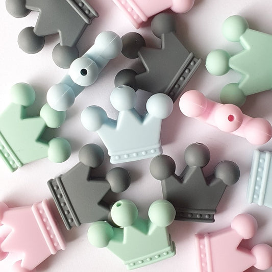 Crown Silicone Beads - Hey Beadly