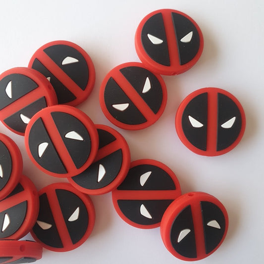 Deadpool Silicone Beads - Hey Beadly