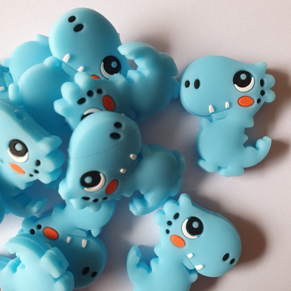 Dinosaur Silicone Beads - Hey Beadly