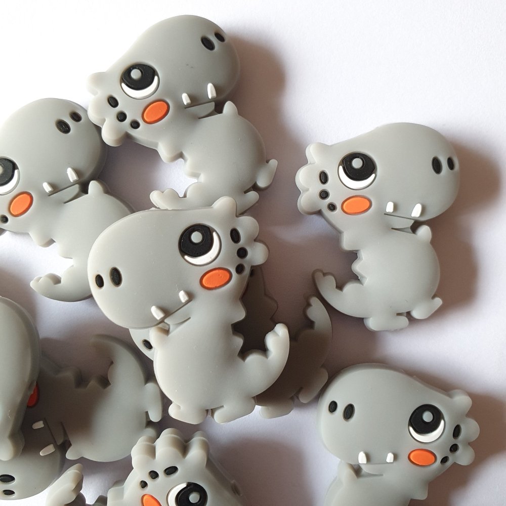 Dinosaur Silicone Beads - Hey Beadly