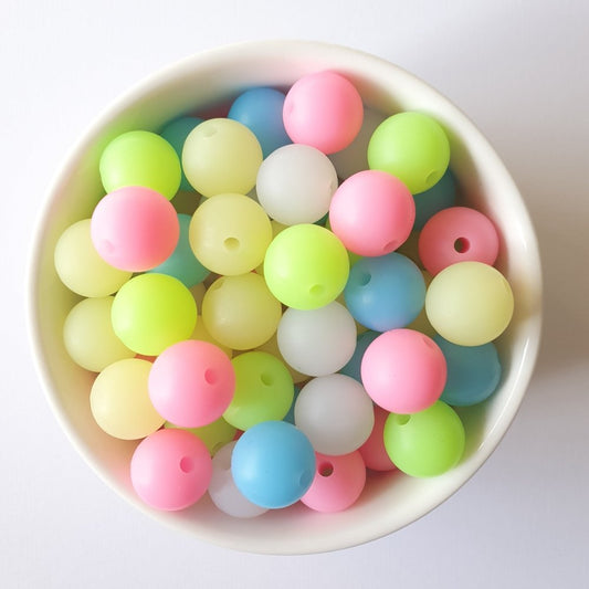 Glow in the Dark Silicone Beads - 12mm - Hey Beadly