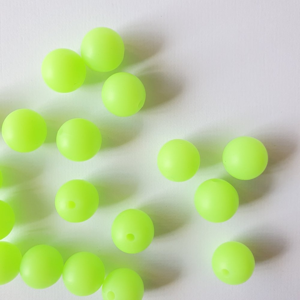 Glow in the Dark Silicone Beads - 12mm - Hey Beadly