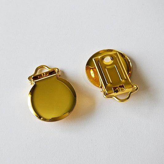 Gold Metal Pacifier Clips - Hey Beadly