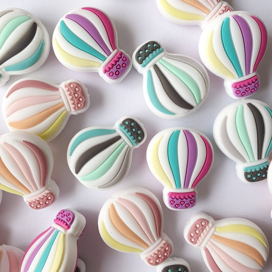 Hot Air Balloon Silicone Beads - Hey Beadly