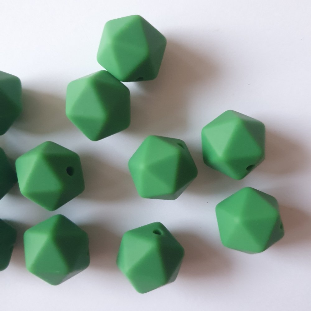 Icosa Silicone Beads - 14mm and 17mm - Hey Beadly