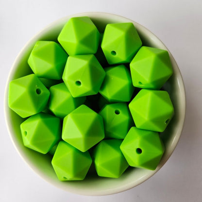 Icosa Silicone Beads - 14mm and 17mm - Hey Beadly