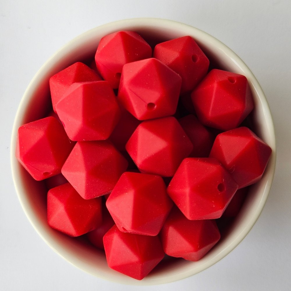 Icosa Silicone Beads - 14mm and 17mm - Hey Beadly