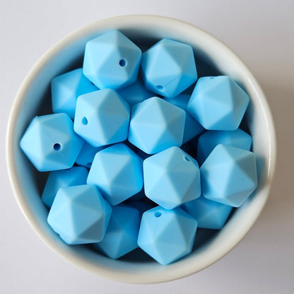 Icosa Silicone Beads - 14mm and 17mm - Hey Beadly