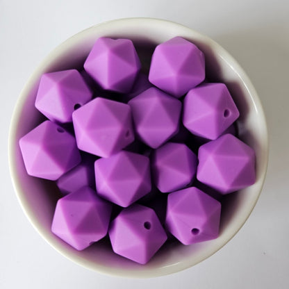 Icosa Silicone Beads - 14mm and 17mm - Hey Beadly