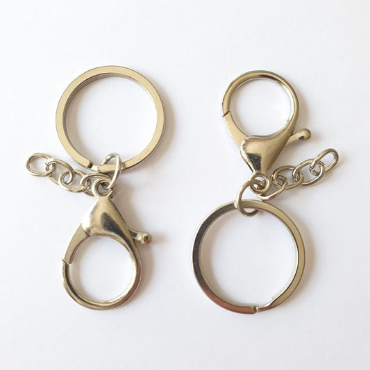 Keyring & Clip - Silver - Hey Beadly