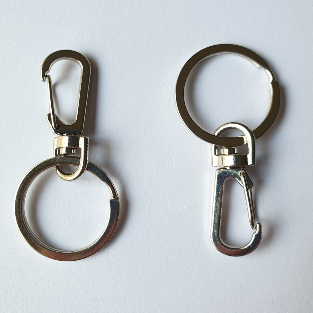 Keyring Clips - Silver - Hey Beadly