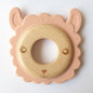 Llama Silicone and Beech Wood Teether - Dusty Pink - Hey Beadly