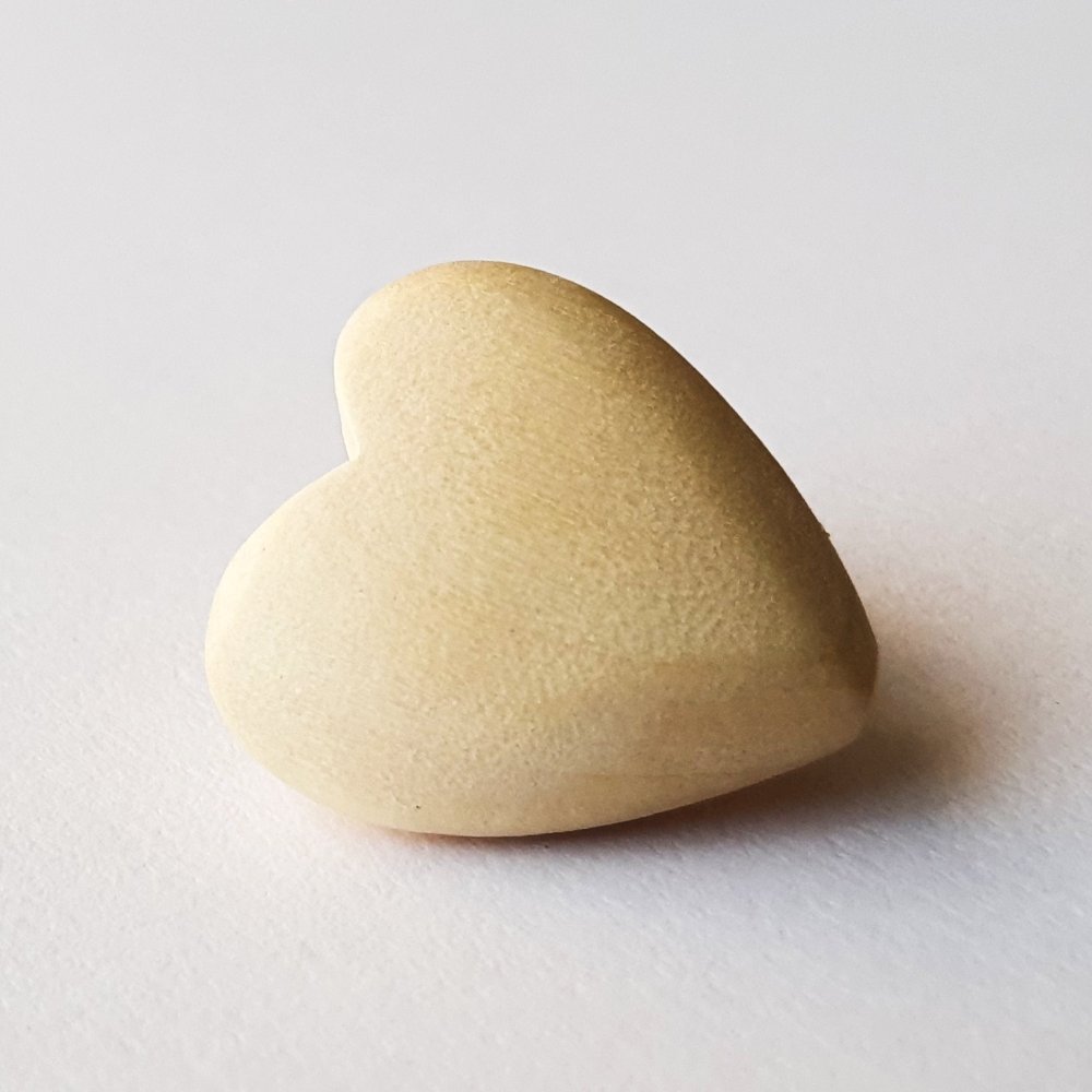 Maple Wood Heart Beads - Hey Beadly