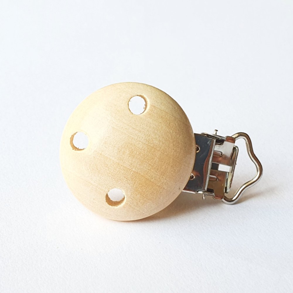 Maple Wood Pacifier Clips (Gloss) - Hey Beadly