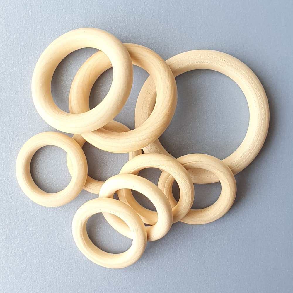 Maple Log Rings 70 mm Maple Wood Rings | Hey Beadly