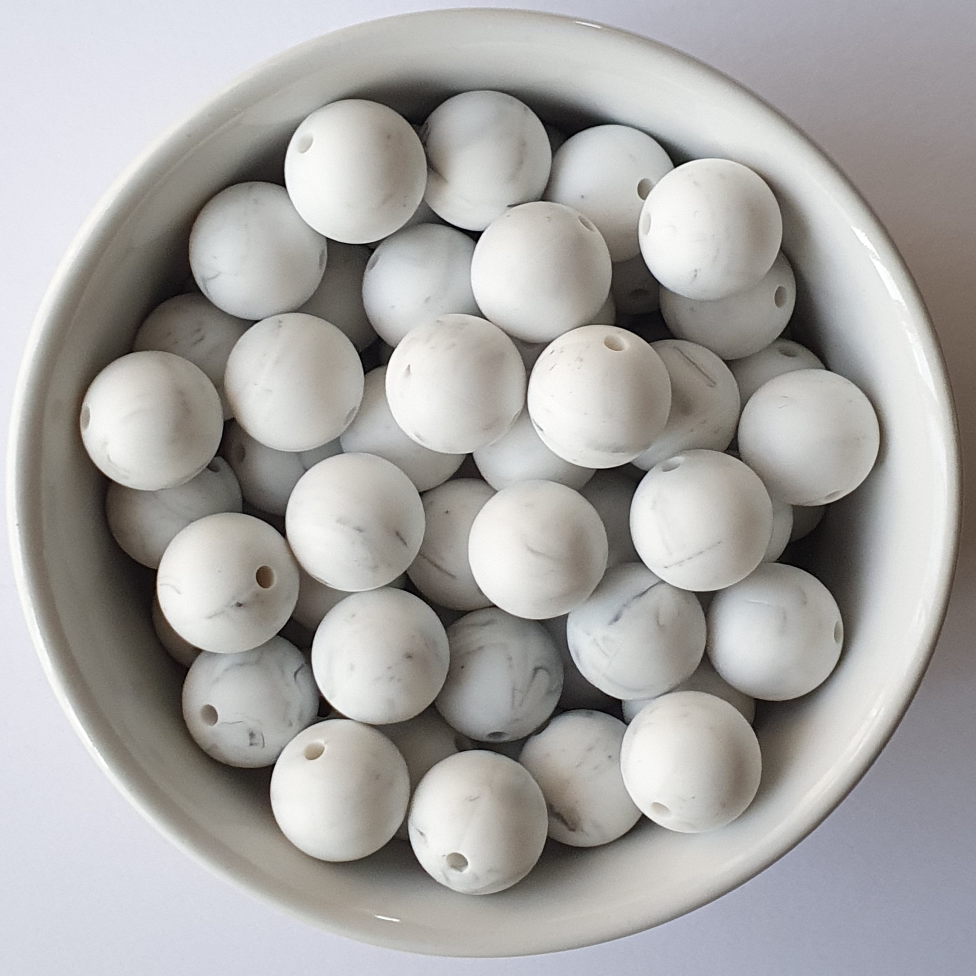 marble silicone beads 15mm