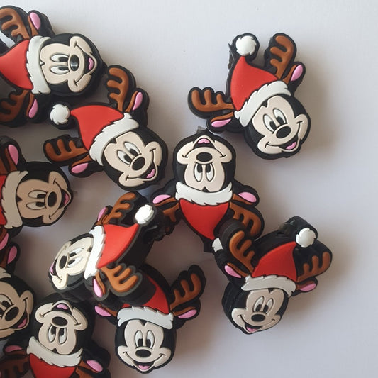 Mickey Mouse Christmas Silicone Beads - Hey Beadly