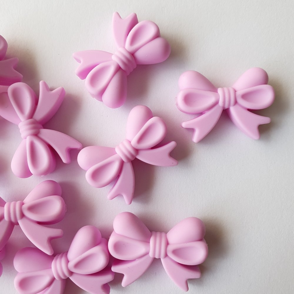 Mini Bow/Ribbon Silicone Beads - Hey Beadly
