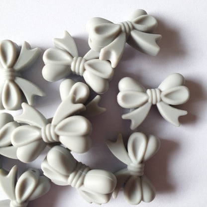 Mini Bow/Ribbon Silicone Beads - Hey Beadly