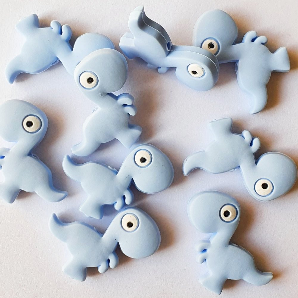 Mini Dinosaur Silicone Beads - Hey Beadly