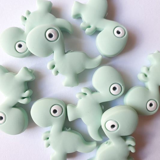 Mini Dinosaur Silicone Beads - Hey Beadly
