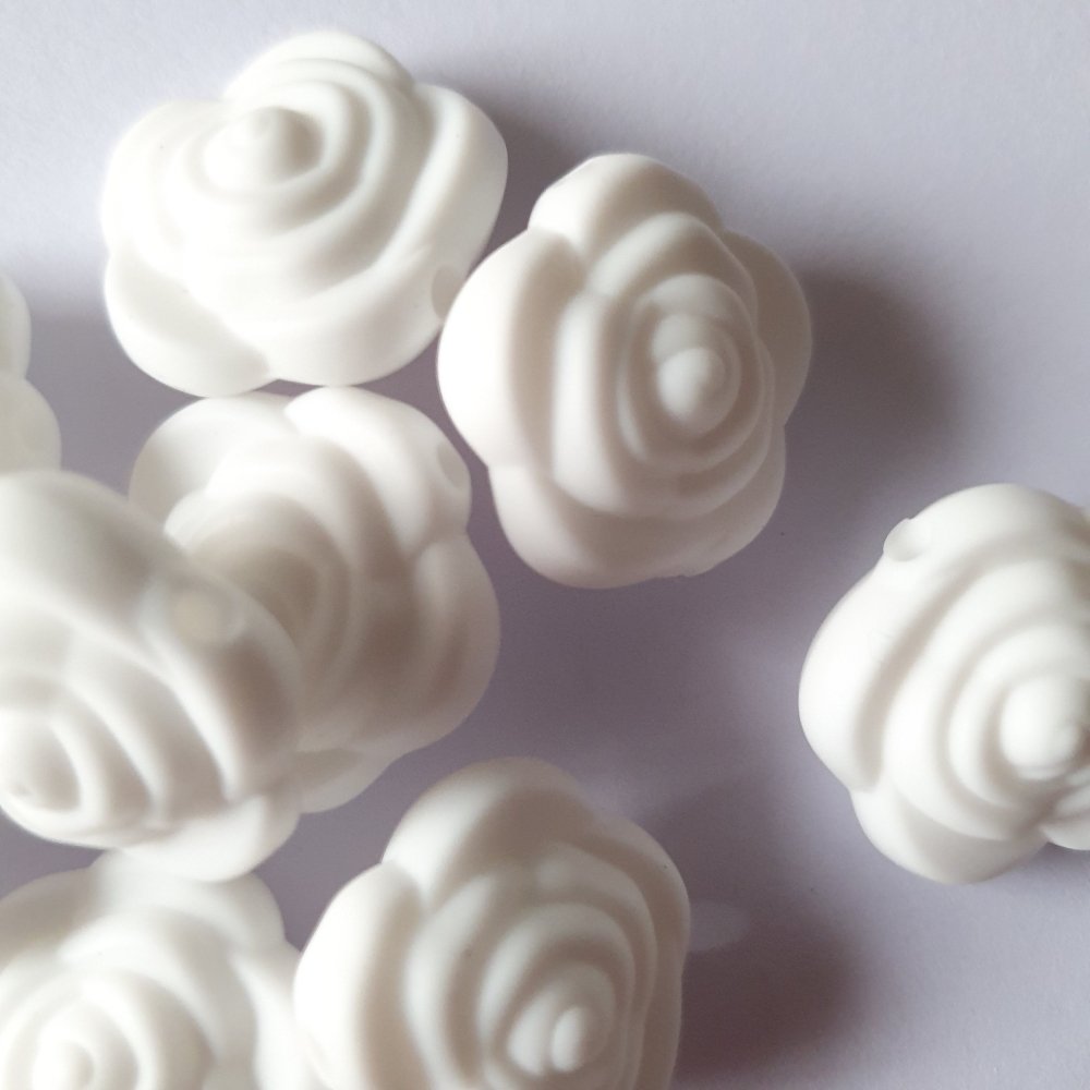Mini Rose Silicone Beads - Hey Beadly