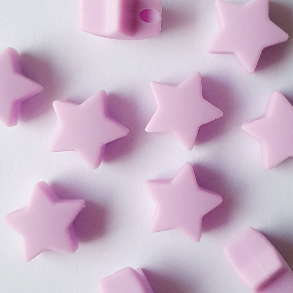 Mini Star Silicone Beads - Hey Beadly