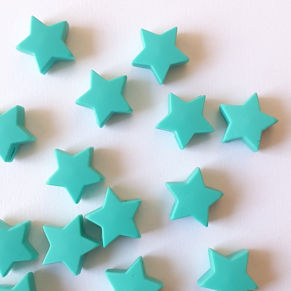 Mini Star Silicone Beads - Hey Beadly