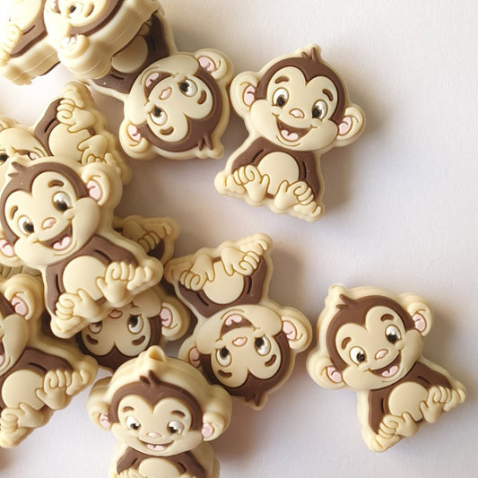 Monkey Silicone Beads - Hey Beadly