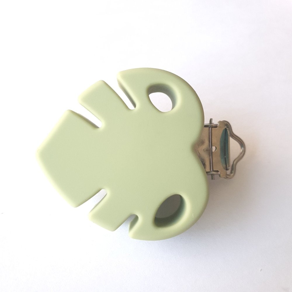 Monstera Leaf Silicone Pacifier Clips - Hey Beadly