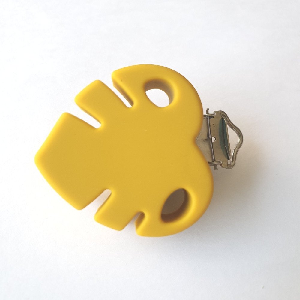 Monstera Leaf Silicone Pacifier Clips - Hey Beadly