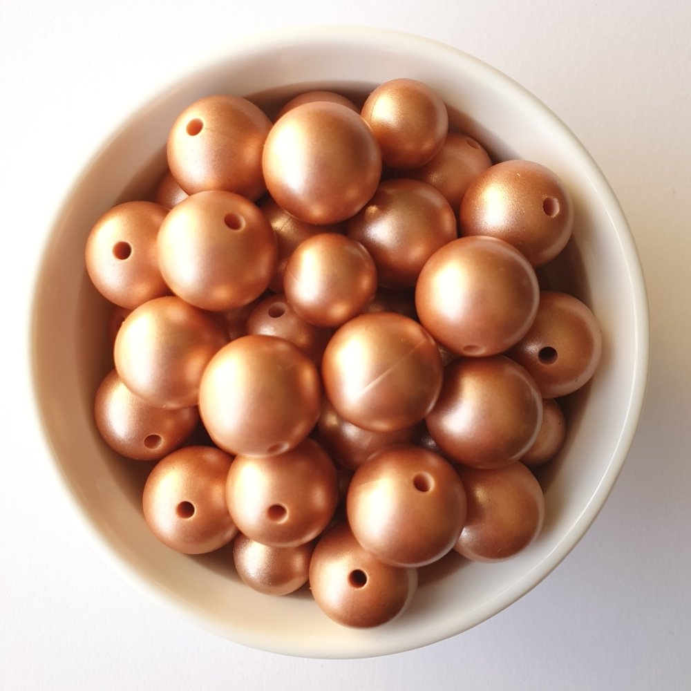 Metallic Painted Silicone Beads - Hey Beadly