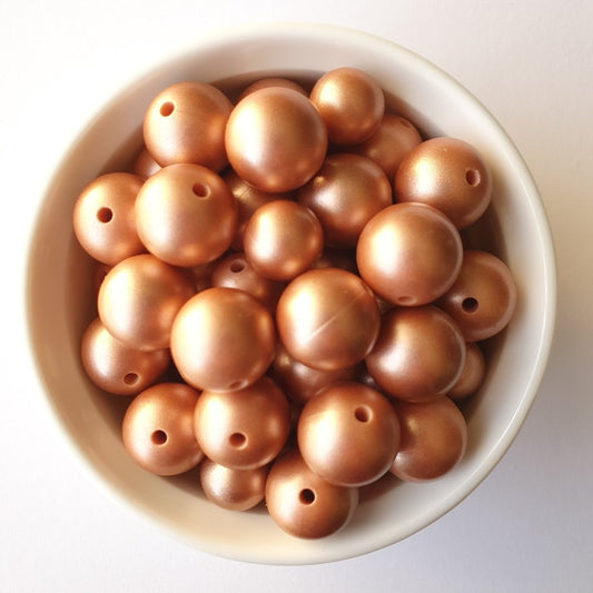Metallic Painted Silicone Beads - Hey Beadly