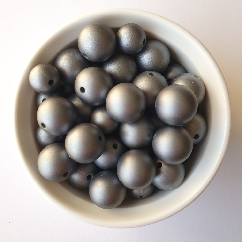 Painted Metallic Painted Silicone Beads - Hey Beadly